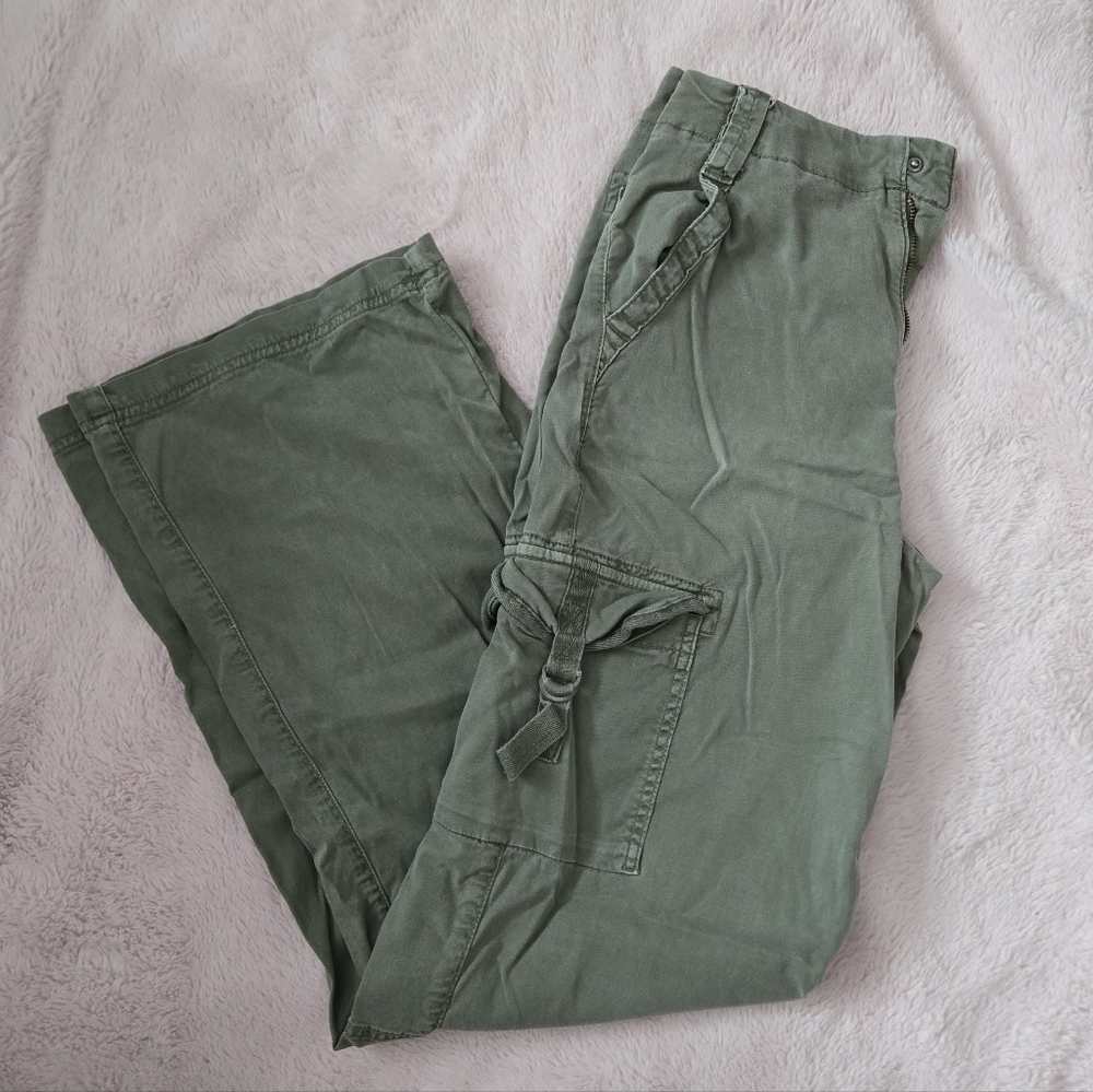 American Eagle Green Cargo Pants Size 2 Long